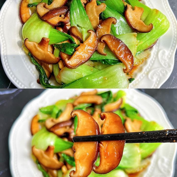 Mushroom with Baby Bok Choy - Chinese Recipe